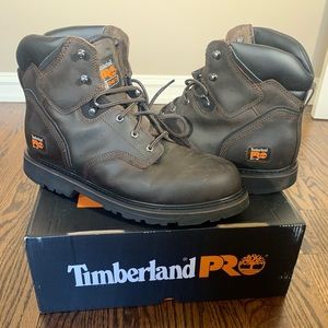 Timberland PRO Size 14W Men's Pit Boss 6 Inch Soft Toe Work Boot